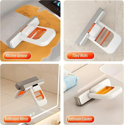Mini Foldable Desktop Mop for Kitchen | Portable Wet & Dry Cleaning Mop