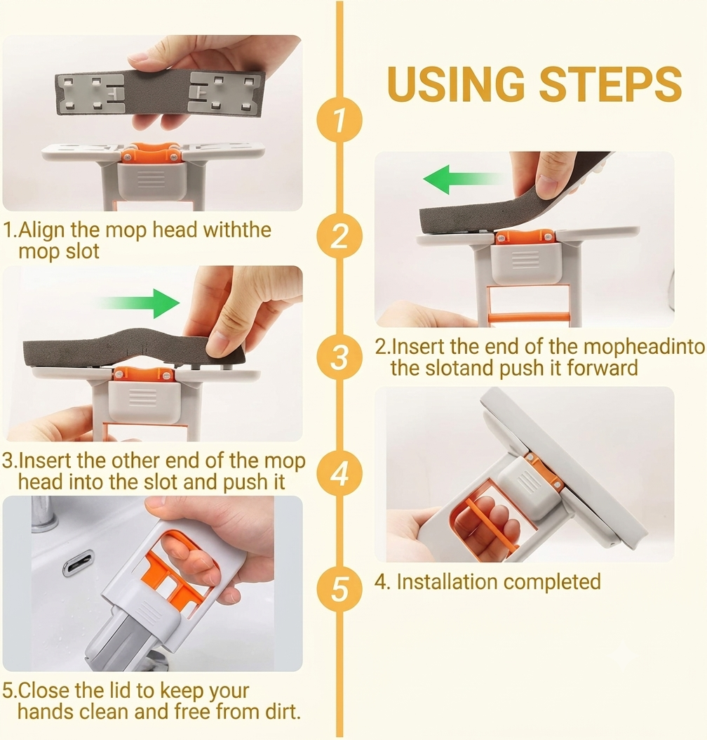 Mini Foldable Desktop Mop for Kitchen | Portable Wet & Dry Cleaning Mop
